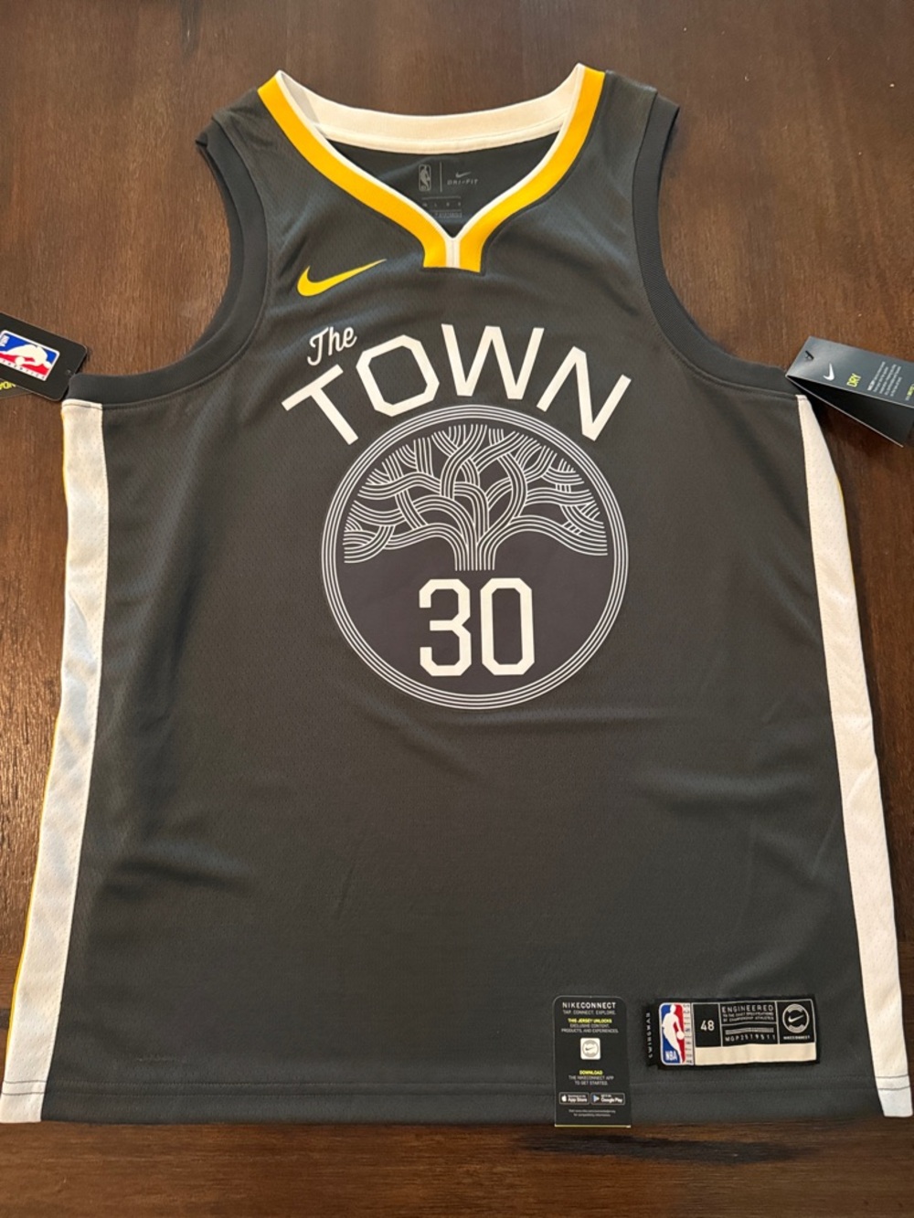 Golden State Warriors Curry Nike DriFit Swingman 'The Town' Jersey #30 48 Large